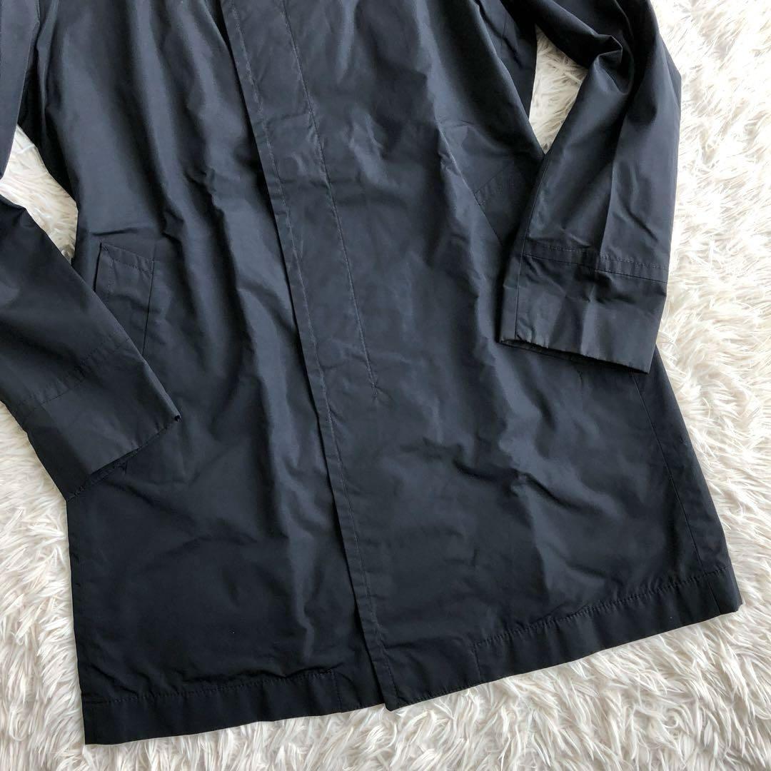 Hugo Boss [ супер супер редкий размер 3L нейлон ]HUGO BOSS весеннее пальто пальто с отложным воротником черный чёрный 52 2XL задний ремень весна 