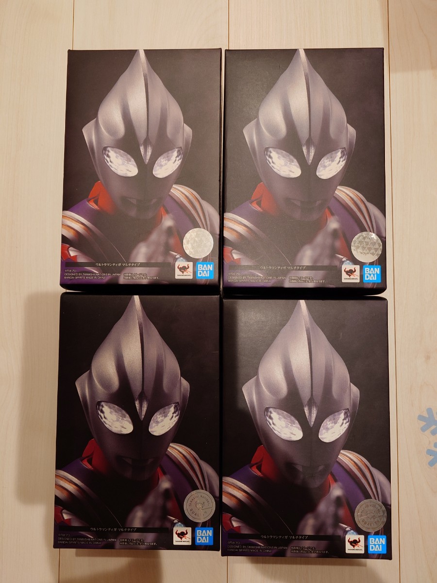 s.h.figuarts подлинный . гравюра производства закон Ultraman Tiga мульти- модель 4 шт. комплект figuarts новый товар нераспечатанный 