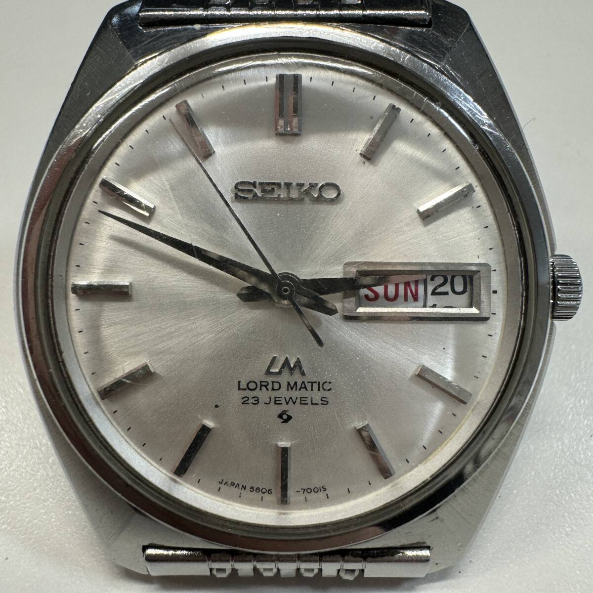 90368●SEIKO セイコー LM ロードマチック 5606-7000 デイデイト 自動巻 メンズ 腕時計 現状稼働品_画像1