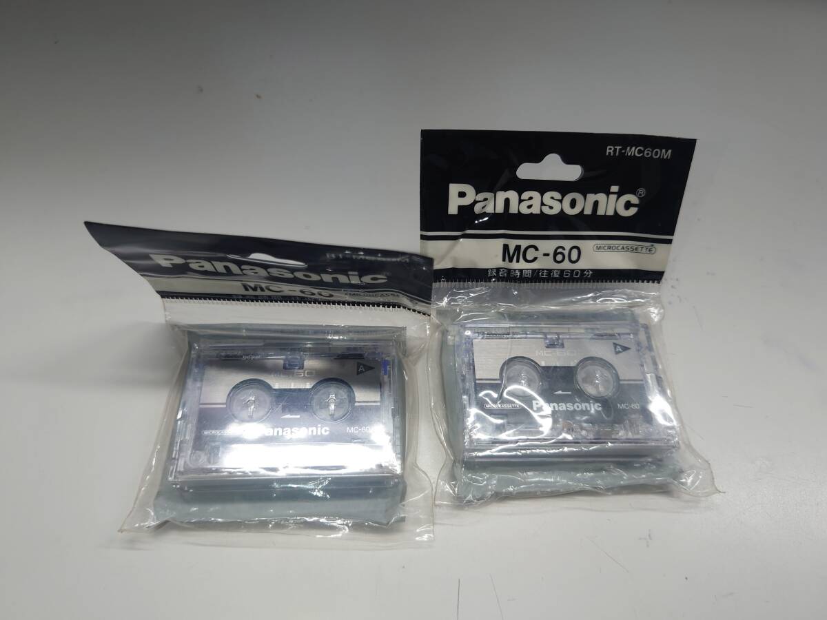 89908 ★ 未開封 Panasonic パナソニック マイクロカセットテープ MC-60 RT-MC60M 2個 ◆の画像1