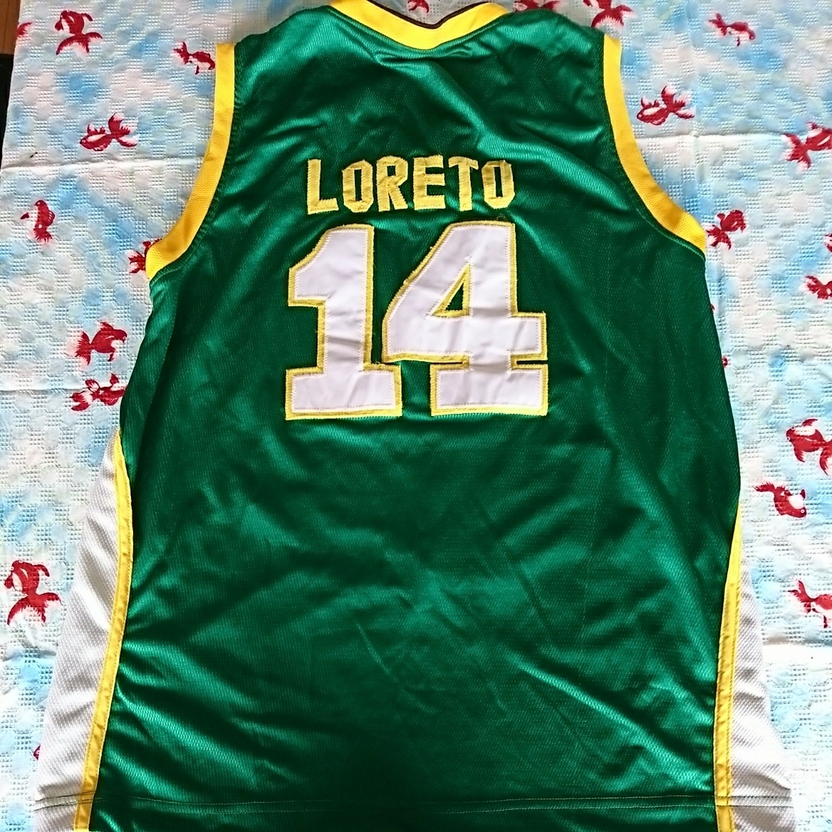 Paypayフリマ Brothers バスケット タンクトップ Loreto No14 緑 黄色 ユニフォーム L Ll 443