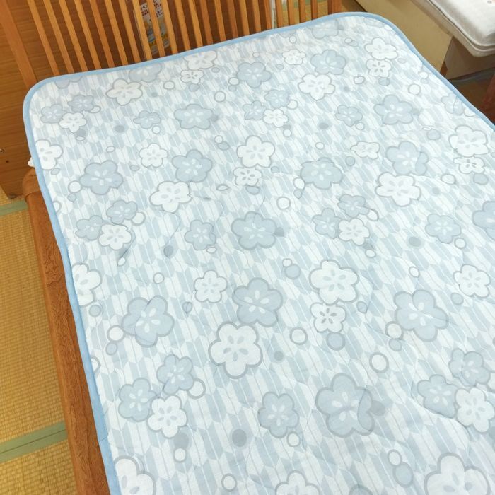  both sides gauze bed pad sheet . pad mattress pad single 100×205 floral print cotton 100% for summer four . rubber attaching light . circle wash 