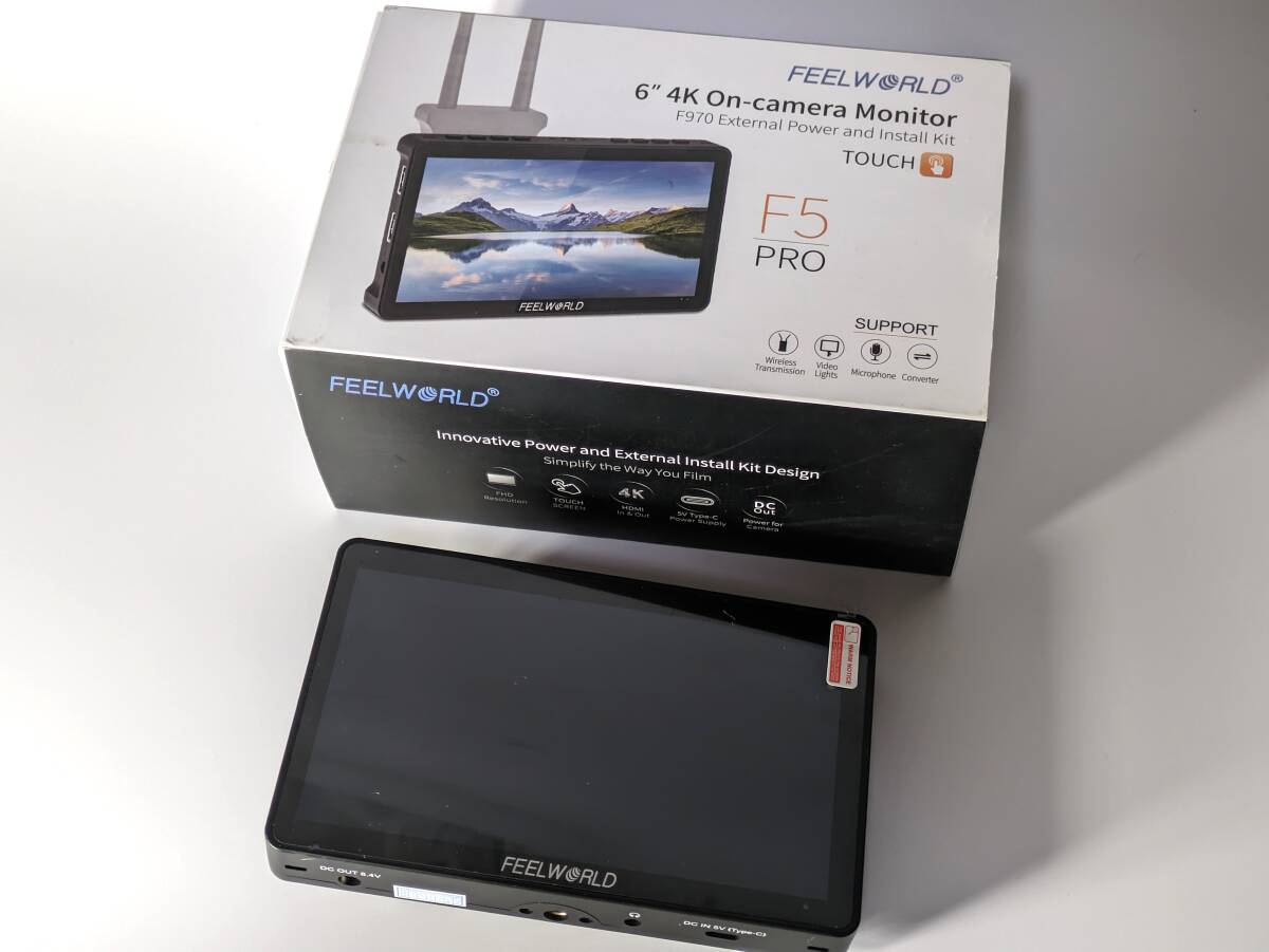 FEELWORLD F5 pro v4 6インチ カメラモニター タッチパネル NP-Fバッテリー