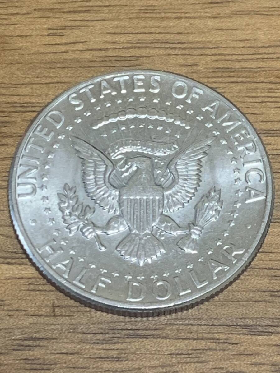 ケネディ50セント硬貨 1971年 USA 貨幣 ハーフダラー アメリカ 美品 コ18_画像4