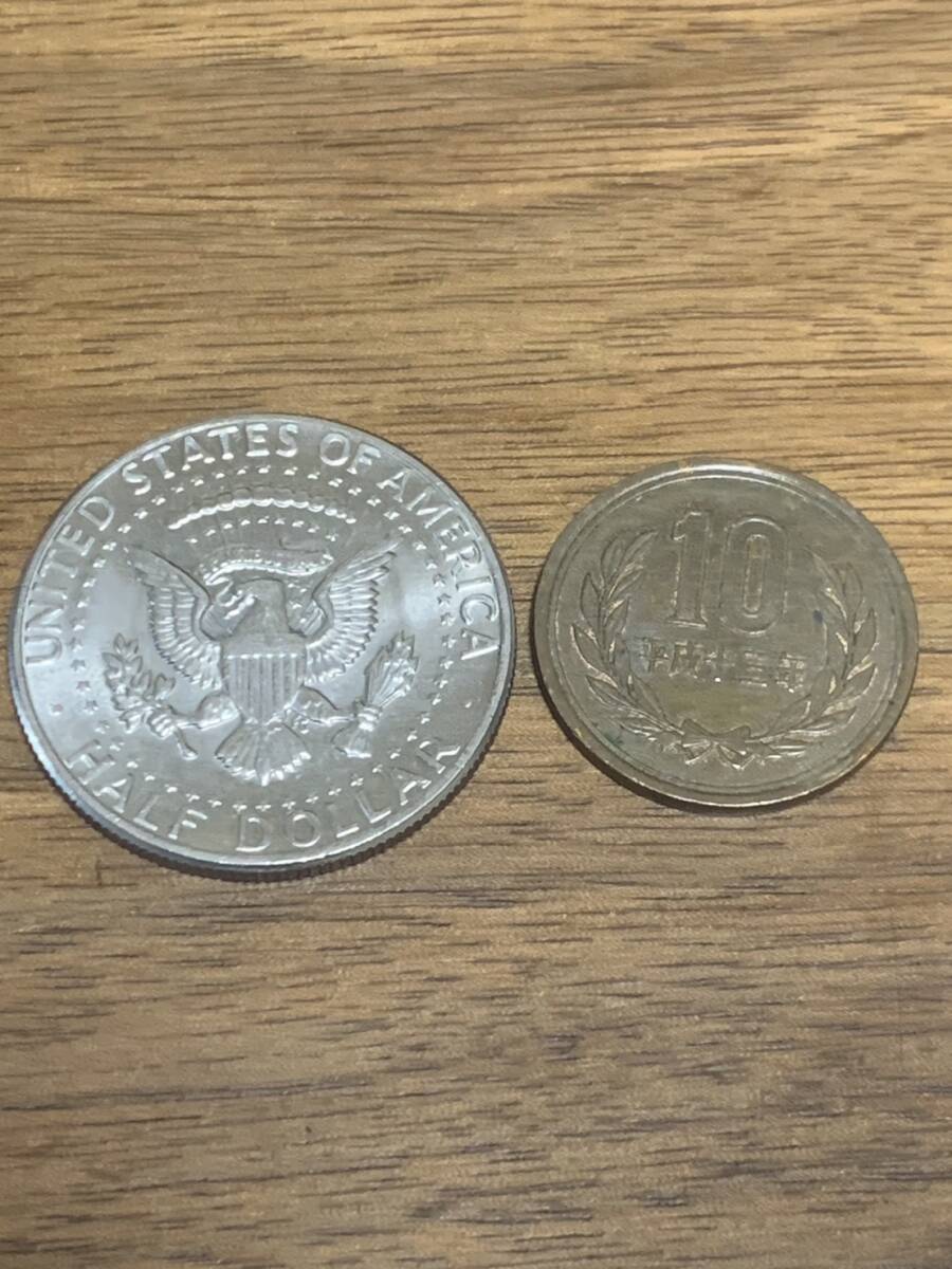 ケネディ50セント硬貨 1971年 USA 貨幣 ハーフダラー アメリカ 美品 コ18_画像5