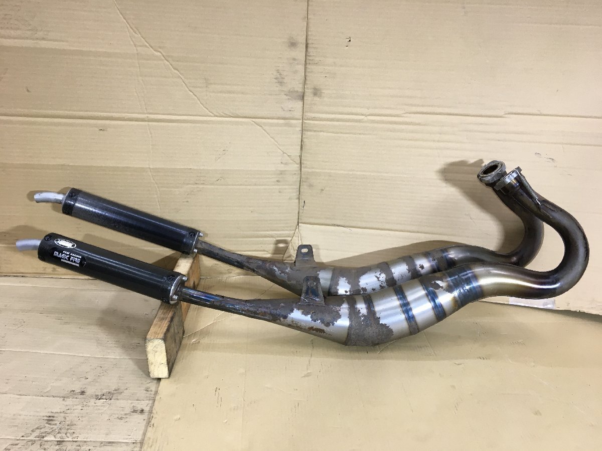 TZR250 1KT OX racing chamber muffler Magic fire - rare out of print custom R1-Z diversion also ( used )2438-Z2797
