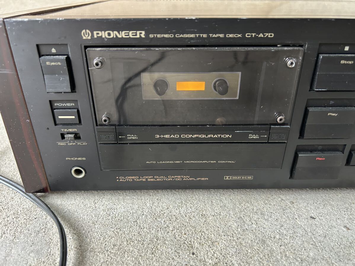 PIONEER パイオニア CT-A7D ステレオカセットデッキ オーディオ機器 音響機材 通電OKの画像2