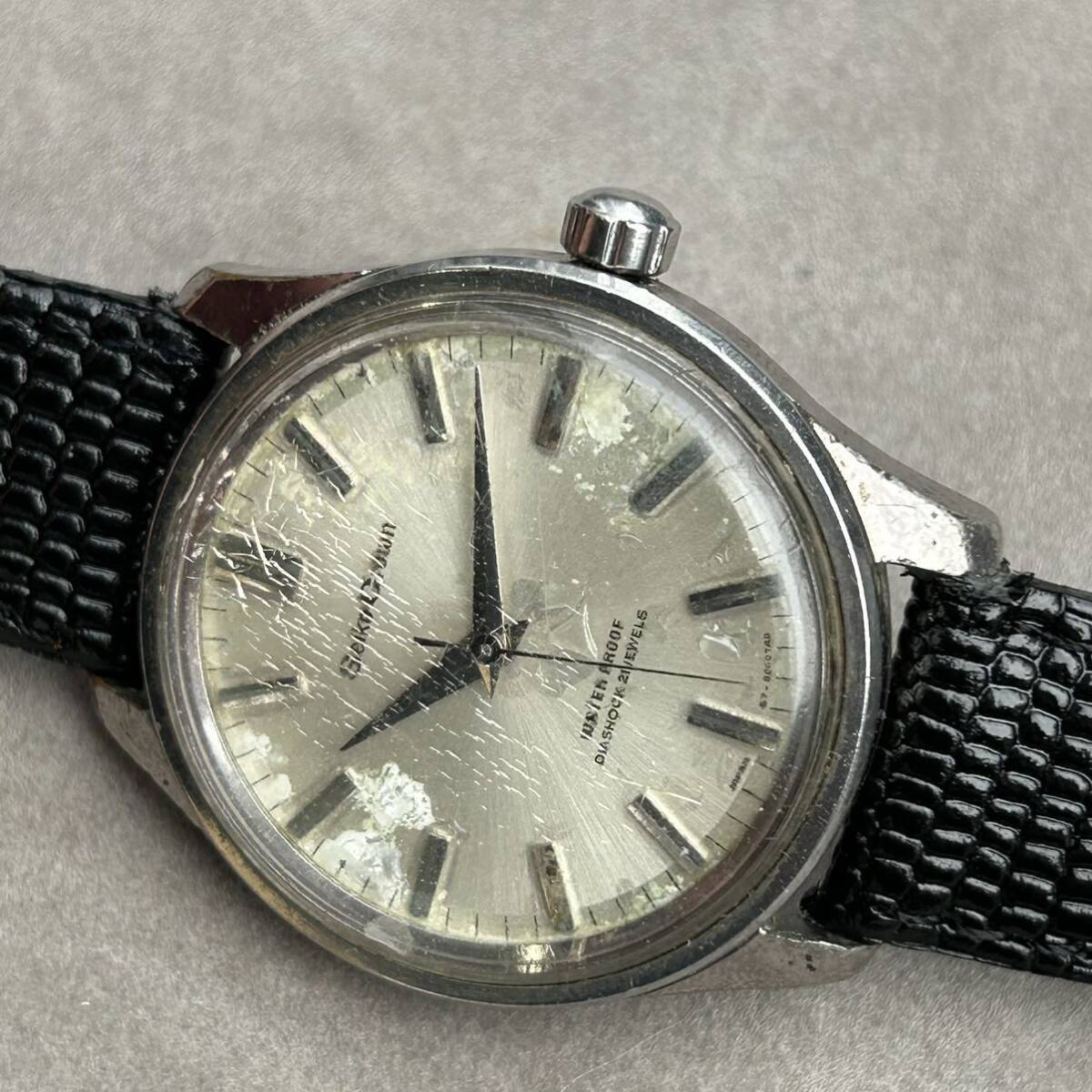 SEIKO Crown セイコークラウン 57-8000 手巻き メンズ シルバー文字盤 稼動品 ヴィンテージ_画像3