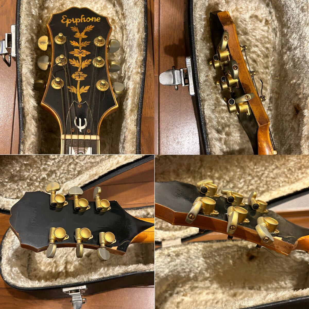 Epiphone Emperor エピフォン エンペラー フルアコ エレキギター 弦楽器 ハードケース付き 動作未確認の画像7