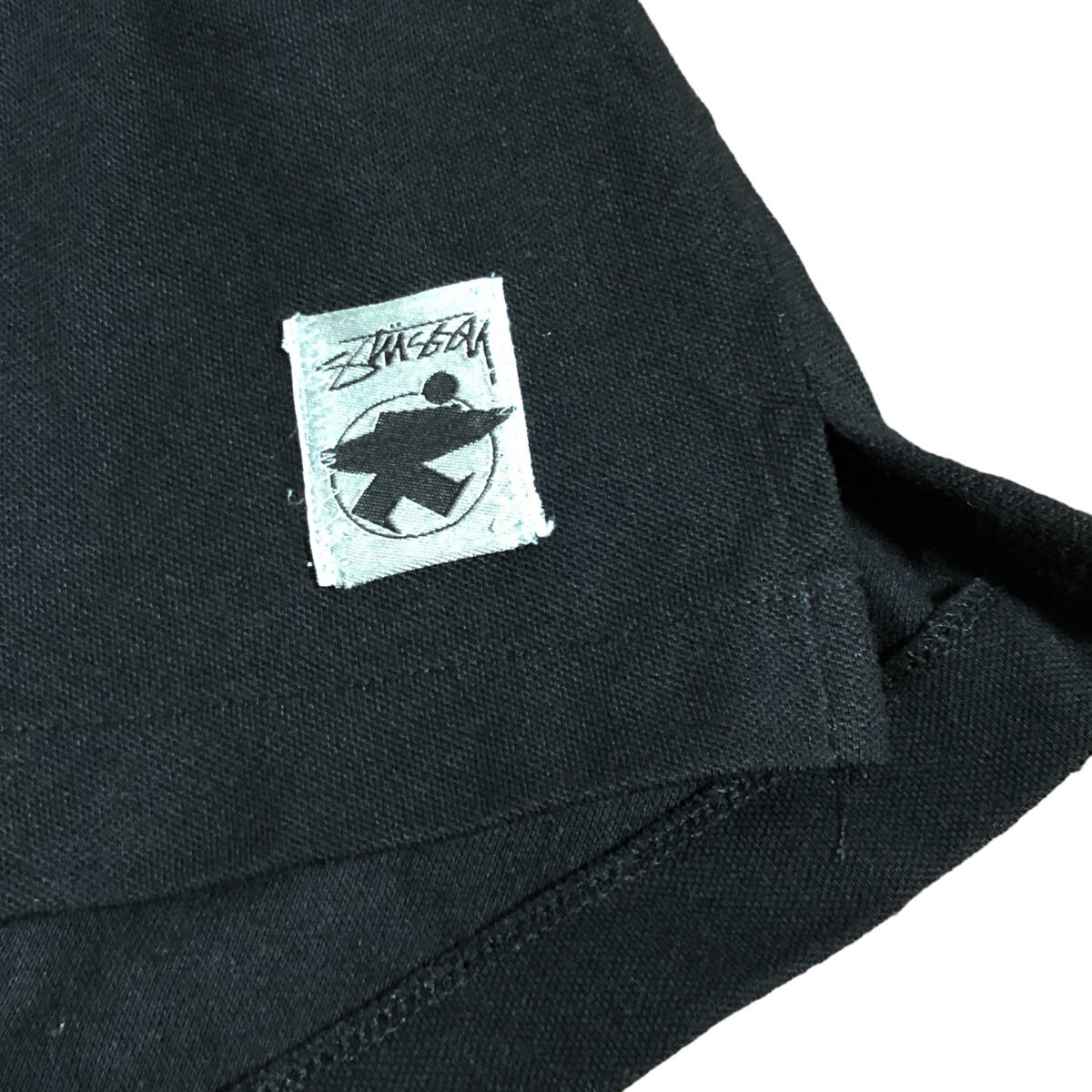 STUSSY ステューシー ポロシャツ 半袖 ロゴ XL 黒 メンズ A23_画像6