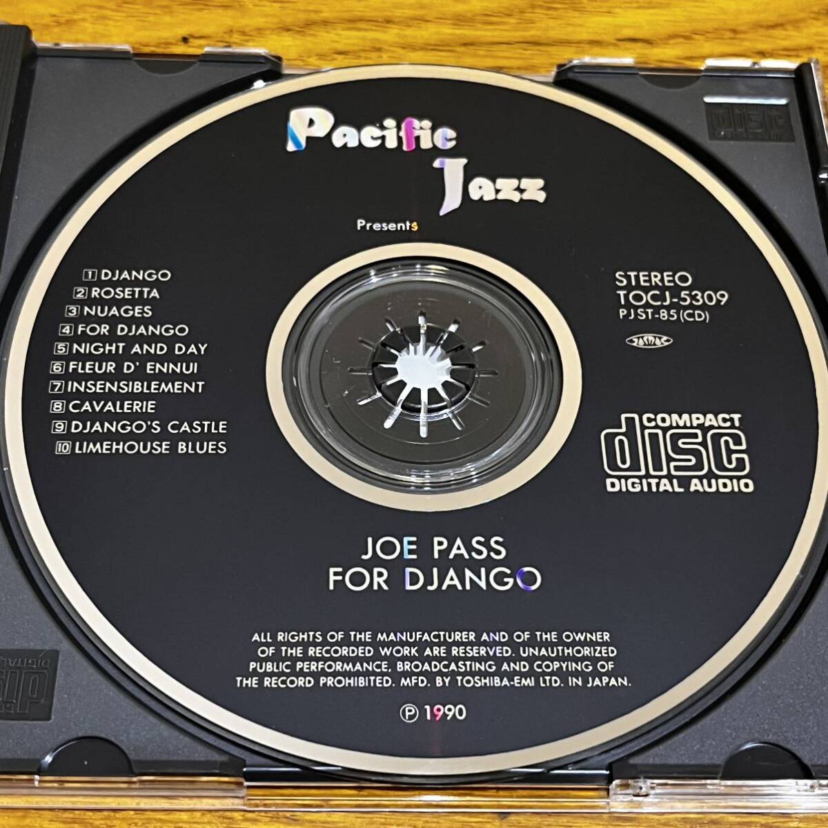 CD 帯付 ジョー・パス JOE PASS FOR DJANGO 日本語解説有り ディスク良好 TOCJ-5309 90年_画像4