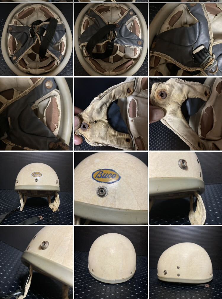 S shell BUCObkospartan Spartan helmet helmet vintage half 60s rare protector tiger bela-original genuine article Vintage )mchal Harley BELL