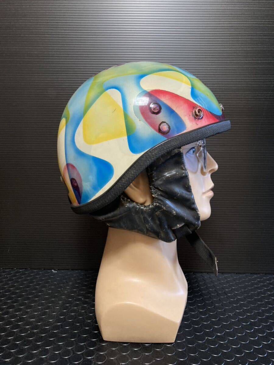 レア1点物BUCOブコhelmetヘルメットvintageハーフ60s稀少protectorトラベラーoriginalチョッパー本物ヴィンテージ検)mchalハーレーBELL好きの画像2