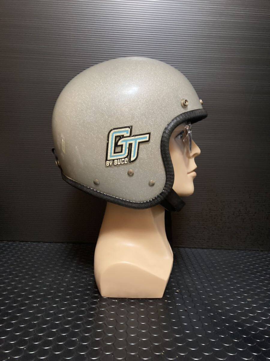 レアBUCOブコGTジャンク品70sヘルメットvintageハーフ60s稀少protectorトラベラーoriginalカスタム本物ヴィンテージ検)mchalハーレーBELLの画像4