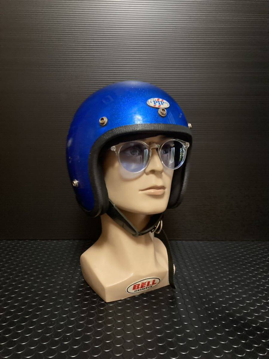 Sシェル60年代pipヴィンテージGRANTヘルメットGP-2当時物AMA検BELL500TXブコBUCOベルmcナックルAF20chopper60sハーレーmchalナックルmcパンの画像1