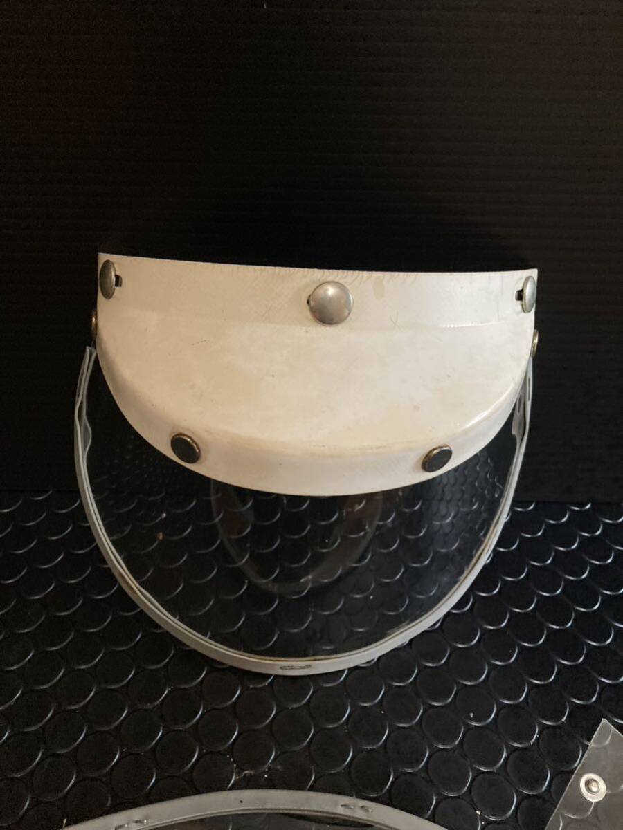 純正バイザー50s本物60sマックホールMcHALハーレー専用AMAヴィンテージvintageヘルメットhelmet original当時物レア物NOSシールド付き