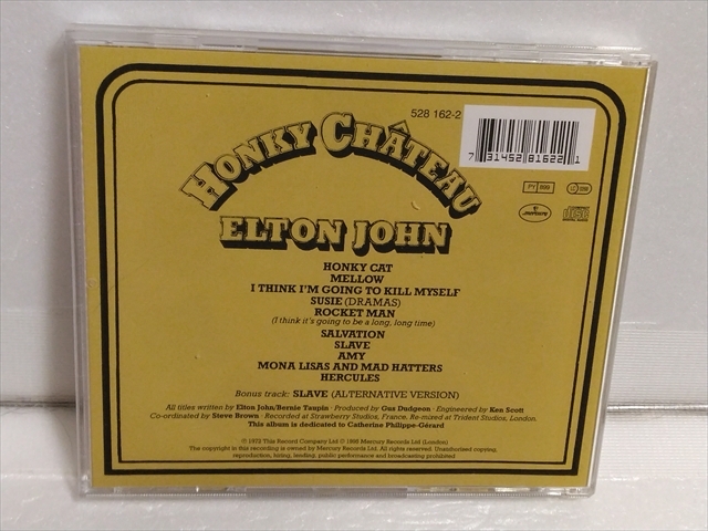 Elton John / エルトン・ジョン Honky Chteau / ホンキー・シャトー Remastered 輸入盤の画像2