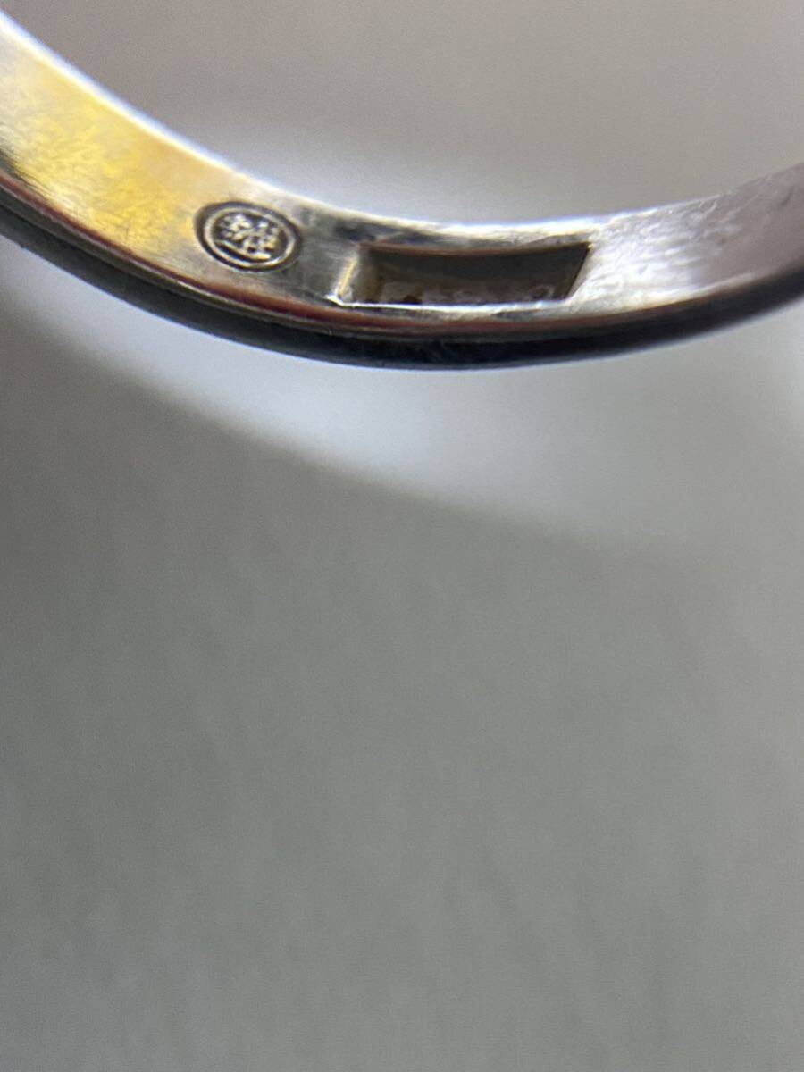 天然サファイア 大粒2.21ct!! 極上ダイヤモンド 総計0.75ct Pt850 高級リング ダイヤの画像8