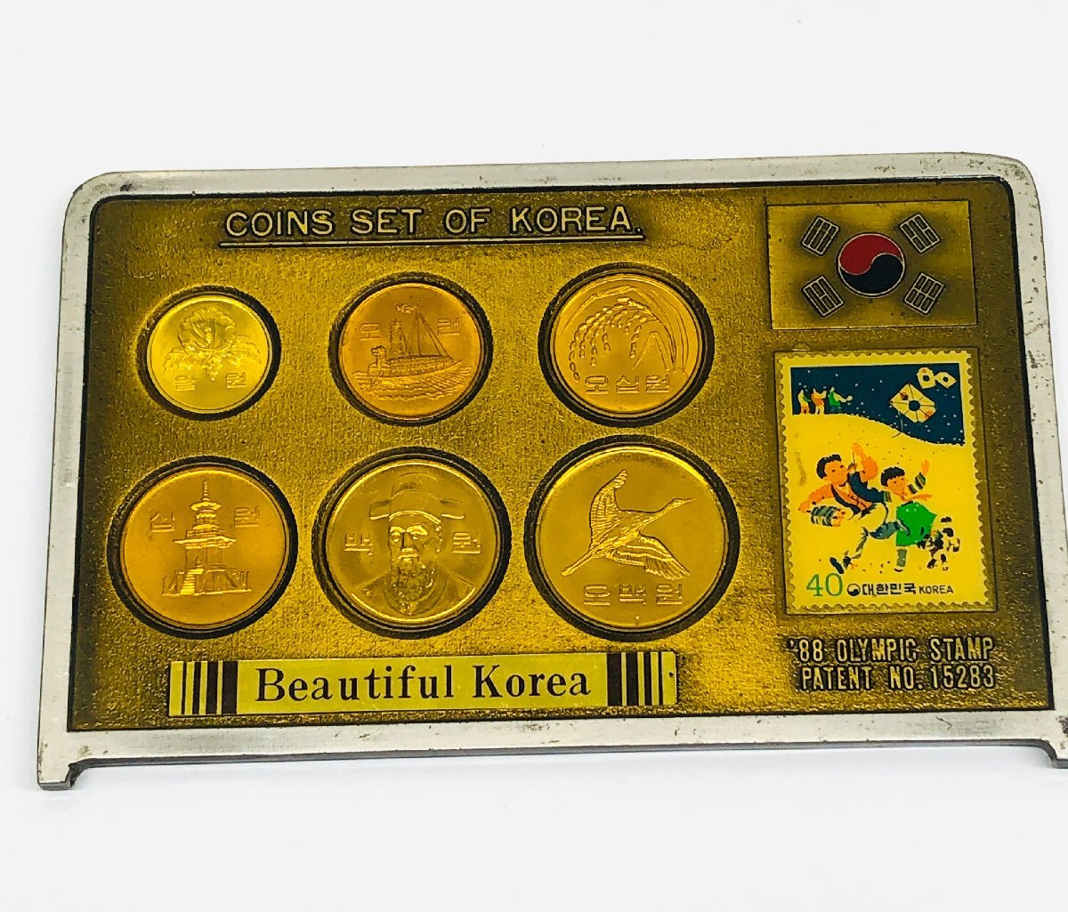 【保管品】 記念硬貨 COINSSETOFKOREA BeautifulKorea ，88THESOUVENIEROF KOREA TOUR ソウルオリンピック記念コイン 記念切手 の画像1