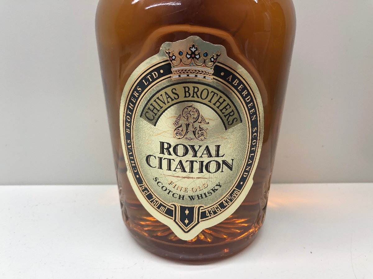 【未開栓】ROYAL CITATION　ロイヤルサイテーション　ファイン オールド　シーバス ブラザーズ　750ml　43%　古酒　ウイスキー　スコッチ_画像2