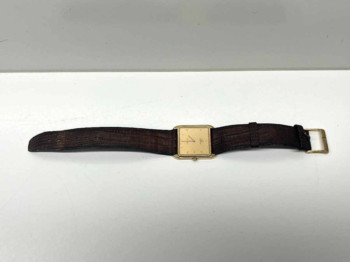 【動作未確認品】オメガ OMEGA デヴィル 191.0211 クオーツ ゴールド 純正ベルト 不動 ジャンクの画像7