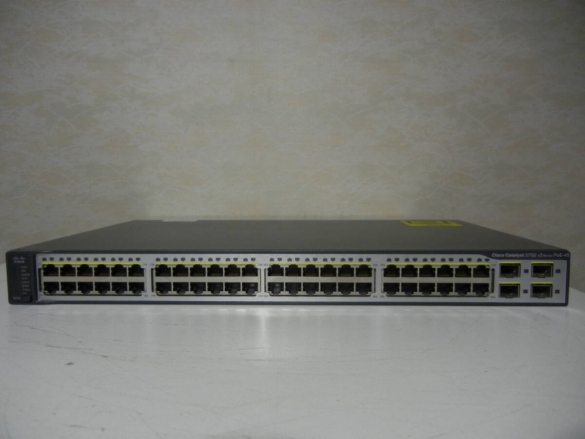 {}[ б/у ]Cisco WS-C3750V2-48PS-E Catalyst 3750 серии первый период .