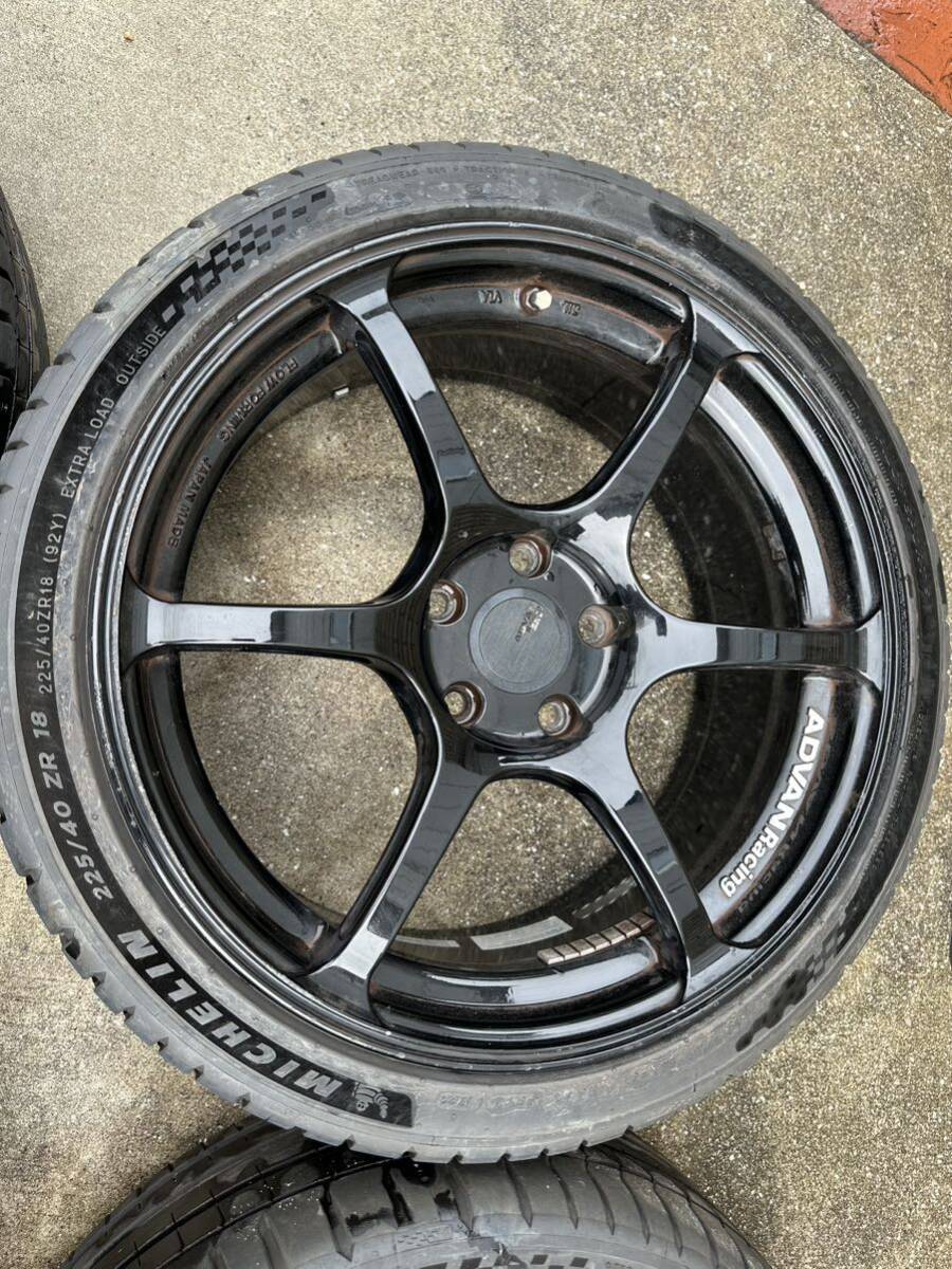 【バリ山PS5付】YOKOHAMA ADVAN RACING RG3 18インチ 8J＋42 PCD112 5穴 ベンツ アウディ VW MINI ゴルフ5 6 7 A3 S3 ミシュラン 225/40R18_画像5