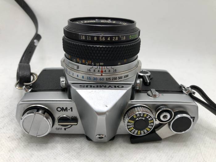 4763M ☆ OLYMPUS オリンパス OM-1 革ケース付 F.ZUIKO AUTO-S 50mm f1.8 ☆の画像5
