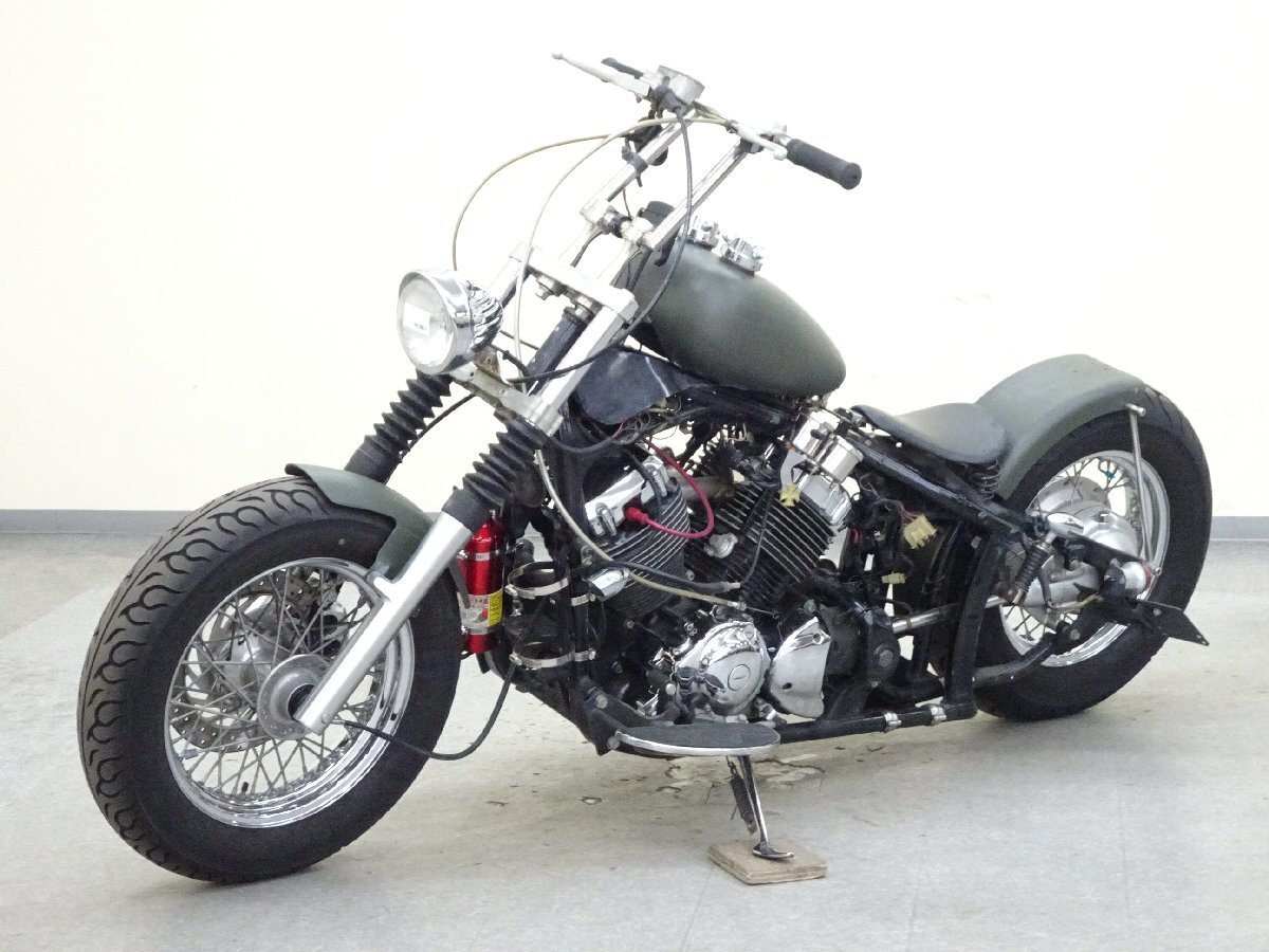 YAMAHA Drag Star 400【動画有】ローン可 ドラッグスター カスタム車 ボバー 4TR アメリカン シャフトドライブ 車体 ヤマハ 売り切りの画像3