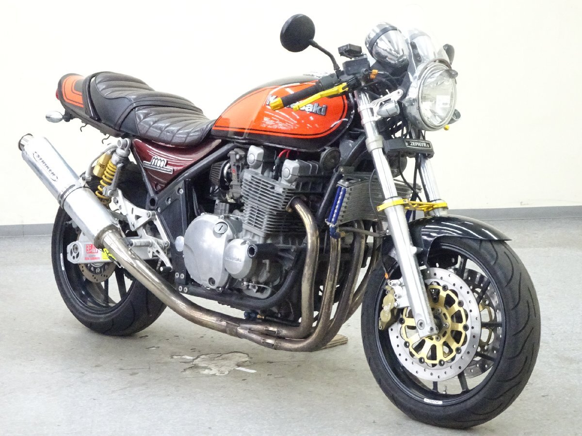 KAWASAKI ZEPHYR 1100【動画有】ローン可 カスタム車!! FCR ゲイル マフラー改 空冷 4気筒 ZRT10A ETC ゼファー 車体 カワサキ 売り切り_画像1