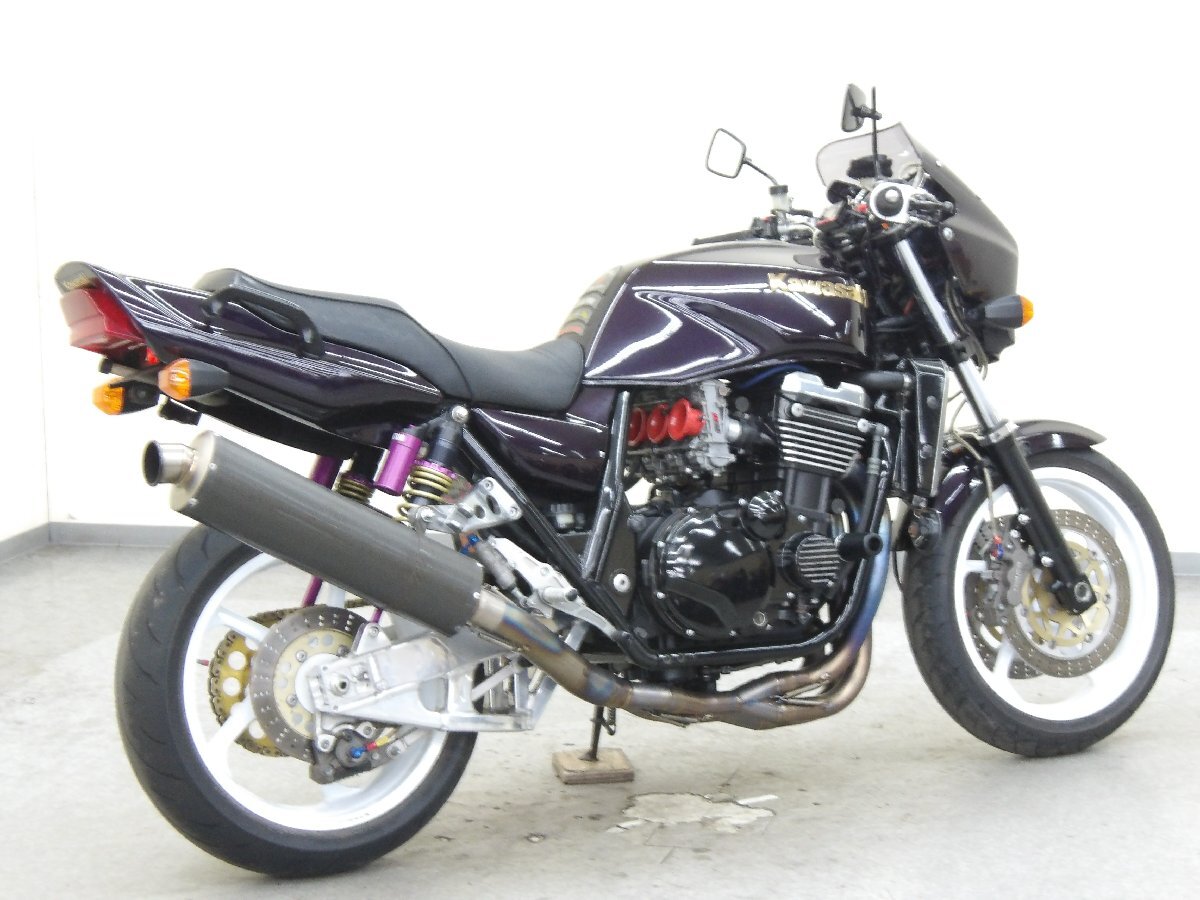 KAWASAKI ZRX1100【動画有】ローン可 カスタム車 ZRT10C 足回り改 FCR マフラー改 整備ベース ネイキッド 車体 カワサキ 売り切りの画像2