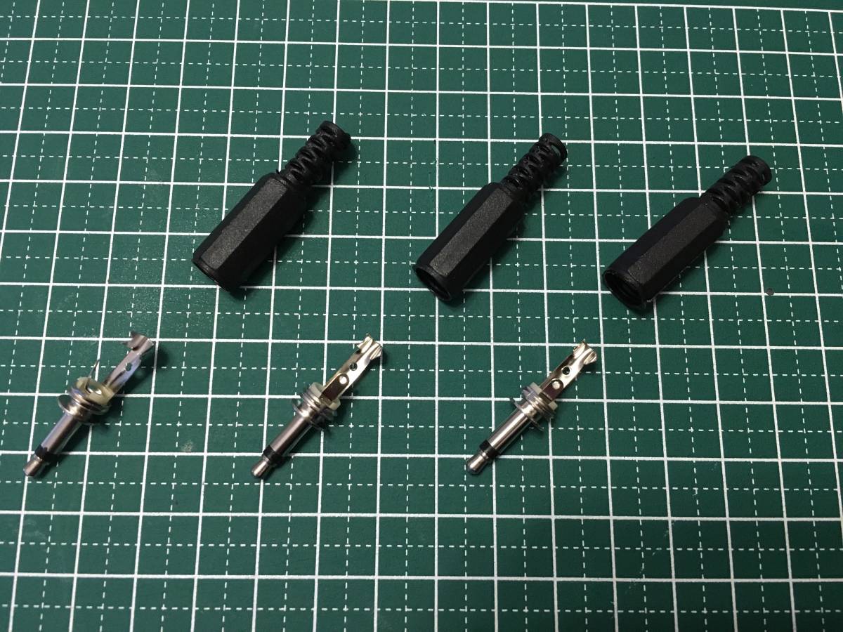 [ new goods ]3.5mm monaural Mini plug 3 piece set cable original work for * for repair ._ Mini plug 3.5mm monaural x3_[ pursuit equipped ]
