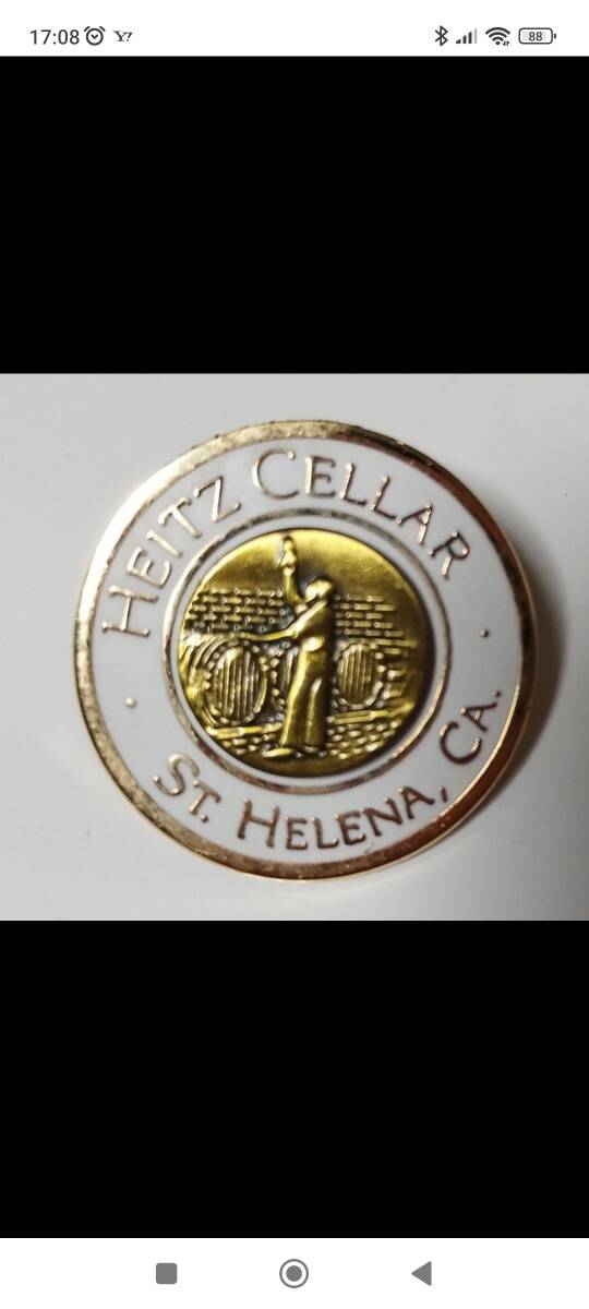 HEITZ CELLAR ST HELENA CA　ピンバッジ_画像1