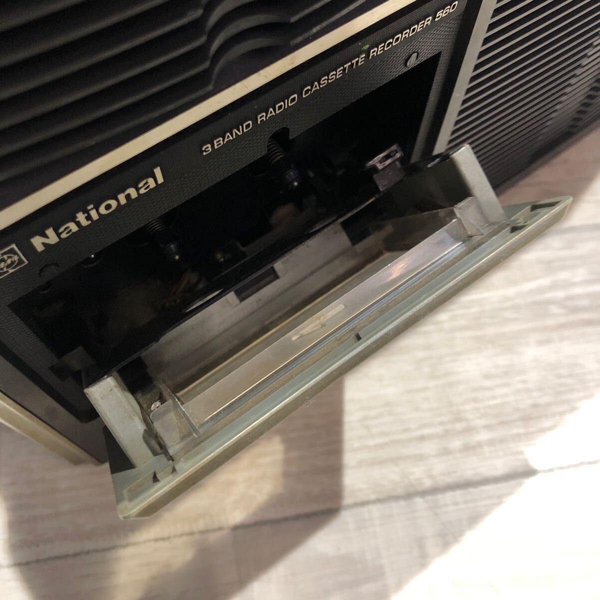 昭和レトロ National ナショナル RQ-560 3BAND RADIO CASSETTE RECORDER 560 ラジカセ 通電OK ジャンク品の画像3