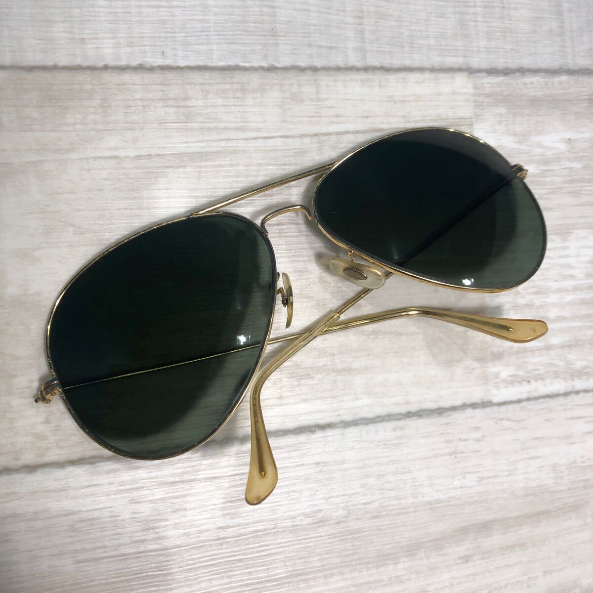 Ray-Ban RayBan 62*14 B&L USA солнцезащитные очки Gold текущее состояние товар 