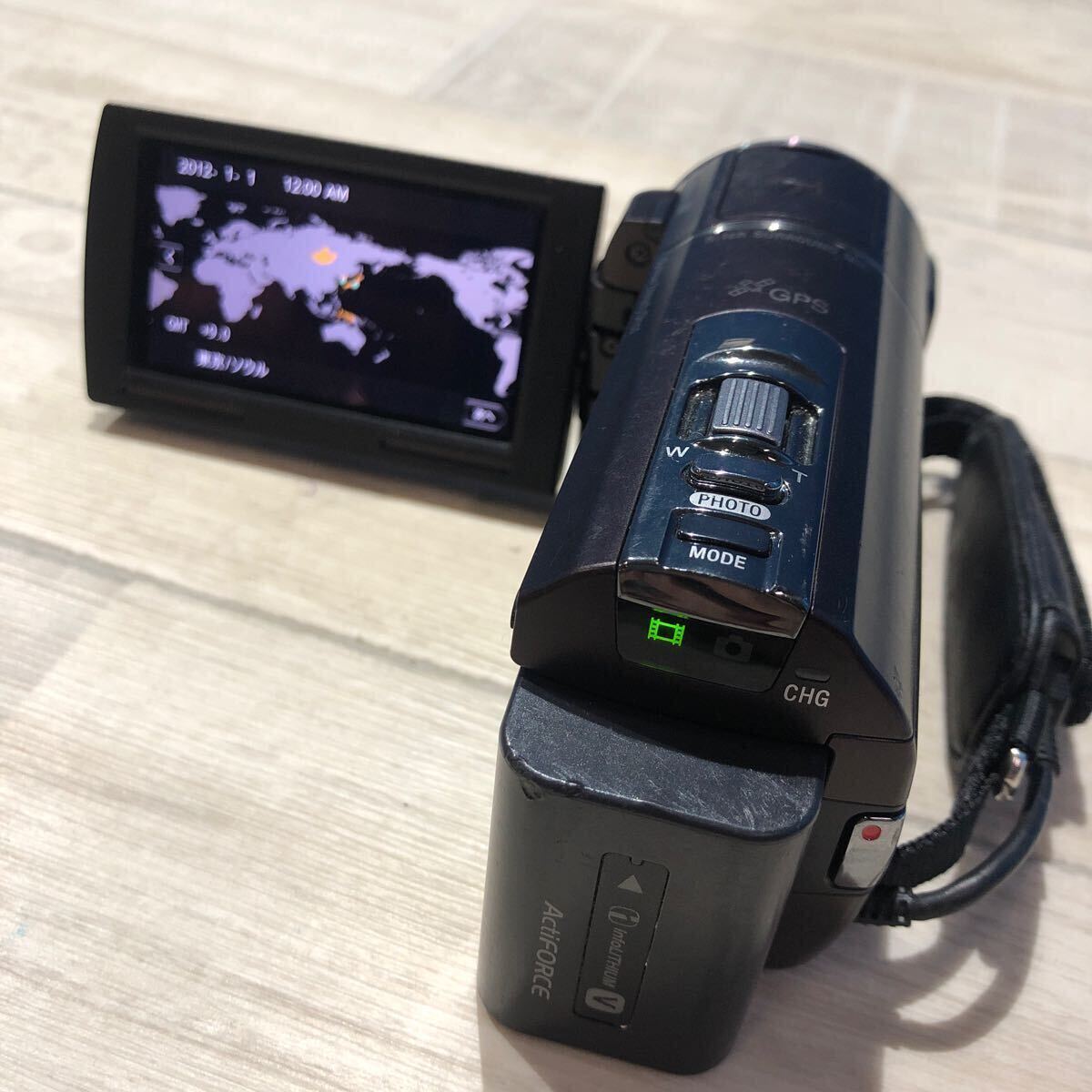 SONY ソニー HDR-CX590V HANDYCAM HD 64GB 広角26.8mm コンパクト ビデオカメラ ジャンク品 の画像3