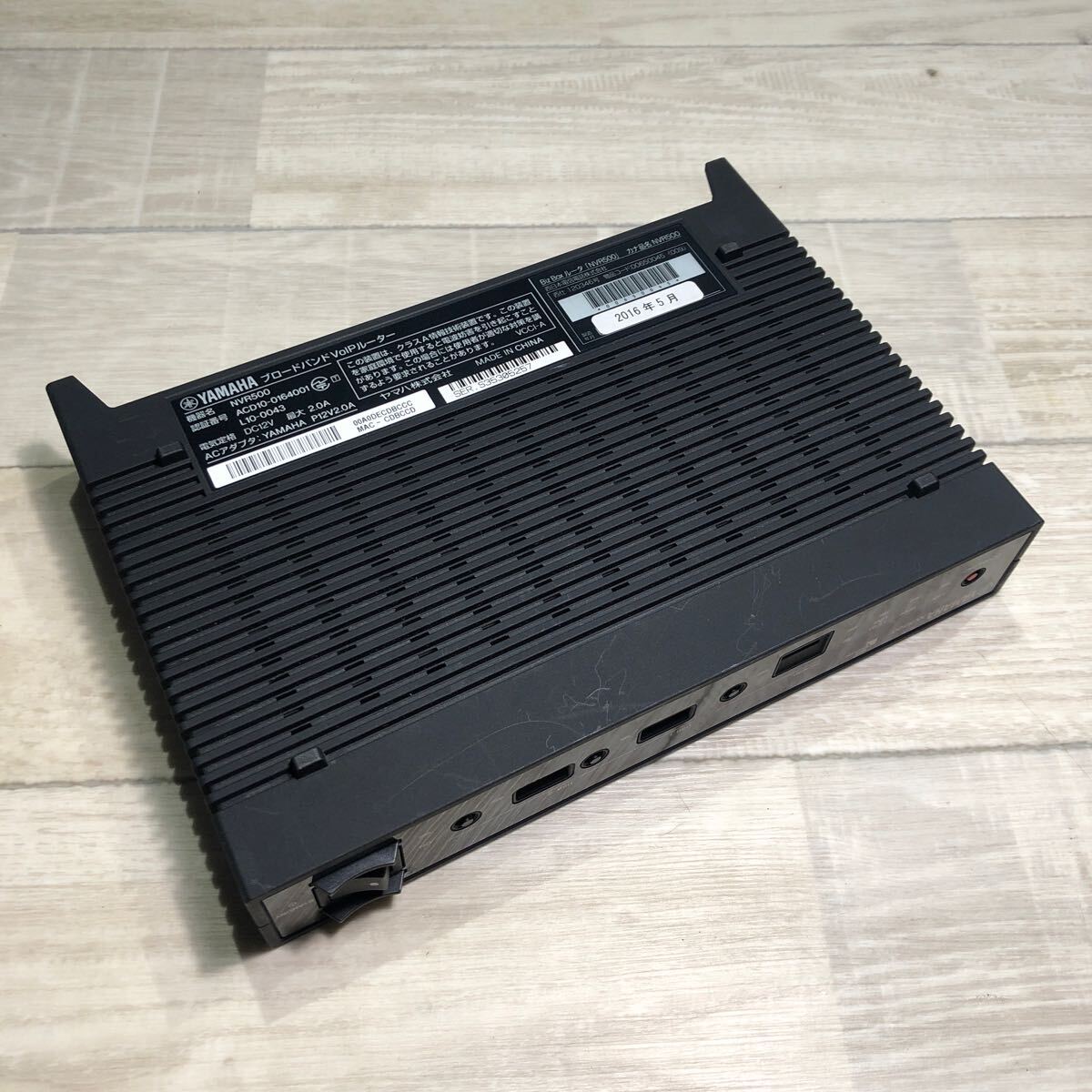 YAMAHA ヤマハ NVR500 ブロードバンドVoIPルーター ACアダプター付き 通電OK 現状品の画像8