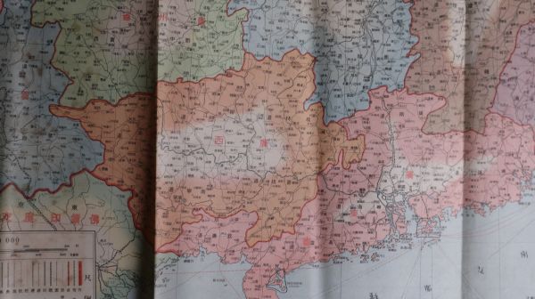 ☆古地図 満州国並支那本部地図 中国/台湾 福岡日日新聞 昭和8年（1933年）大型 A3061の画像9