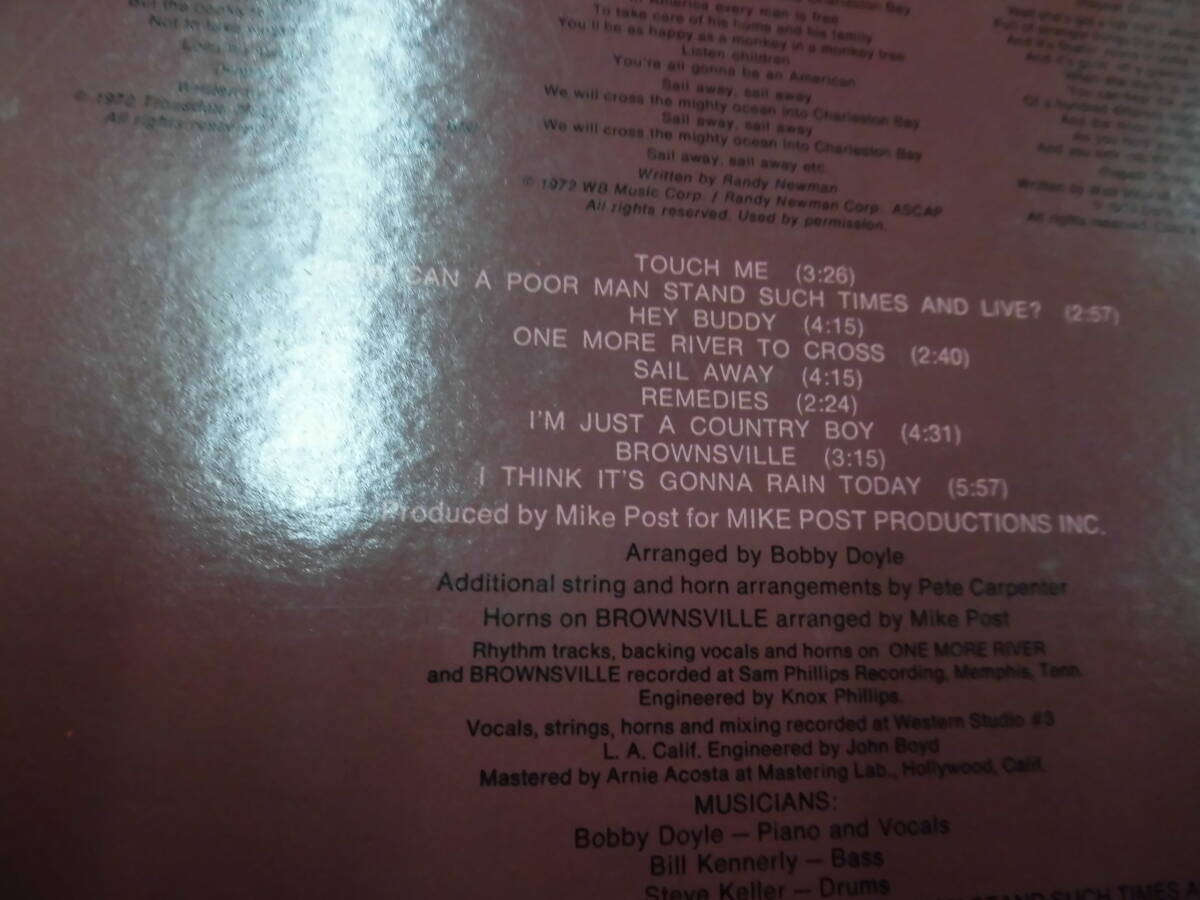 U.S.OLIGINAL LP BOBBY DOYLE/NINE SONGS_画像2