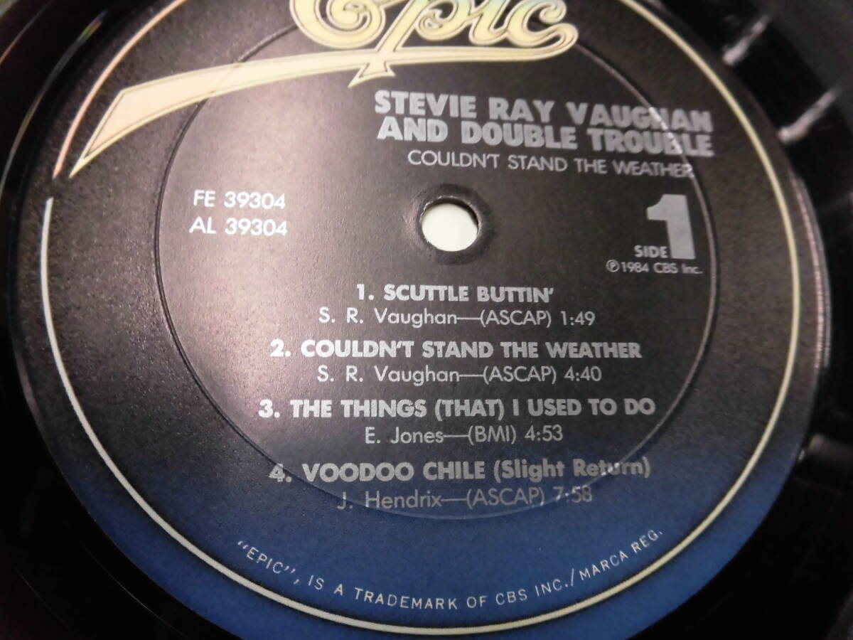 U.S.オリジナルLP STEVIE RAY VAUGHAN AND DOUBLE TROUBLE/COULDN'T STAND THE WEATHERの画像3