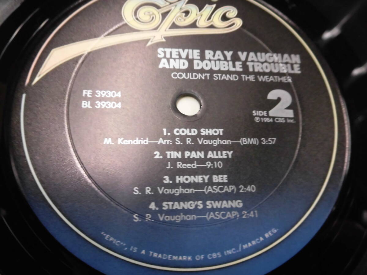 U.S.オリジナルLP STEVIE RAY VAUGHAN AND DOUBLE TROUBLE/COULDN'T STAND THE WEATHERの画像4