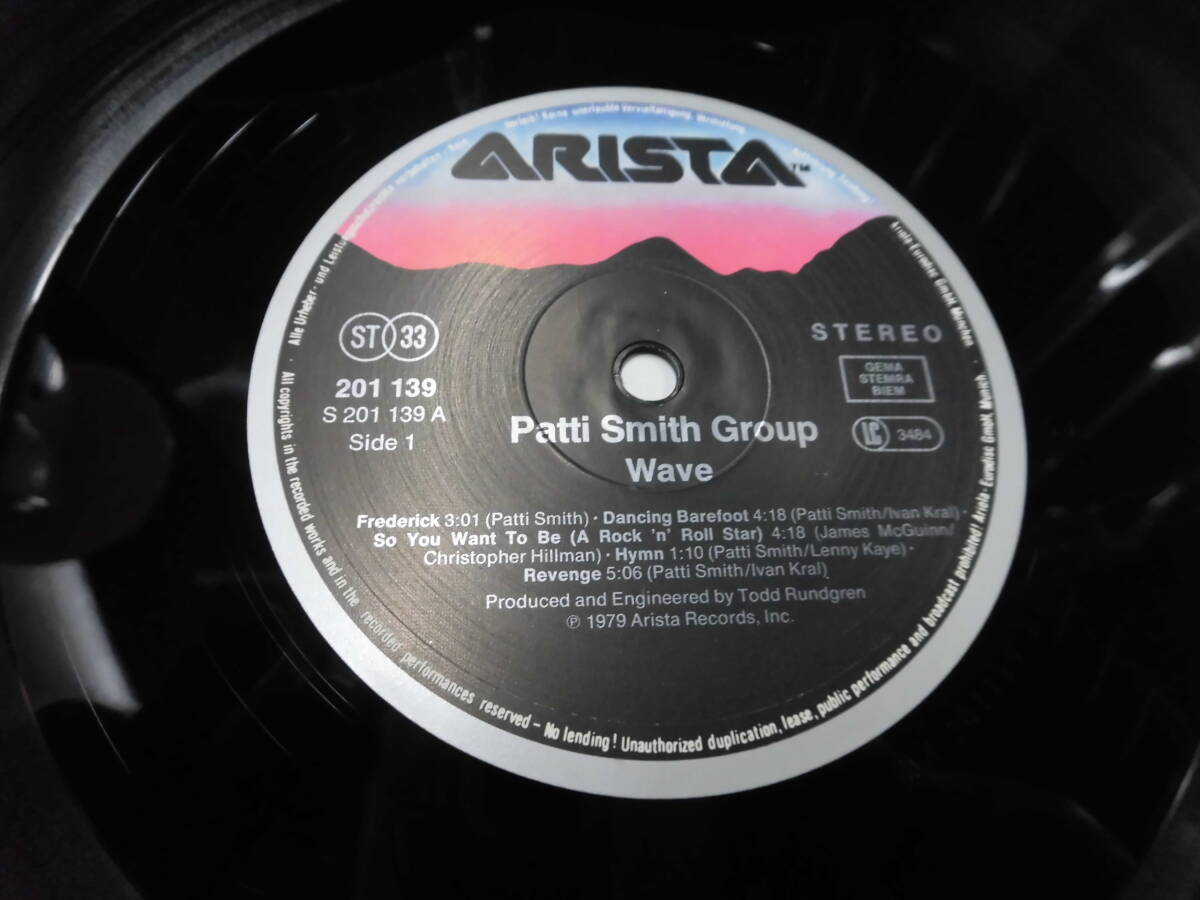 (WESTEN GERMANY盤)LP PATTI SMITH GROUP/WAVE_画像3
