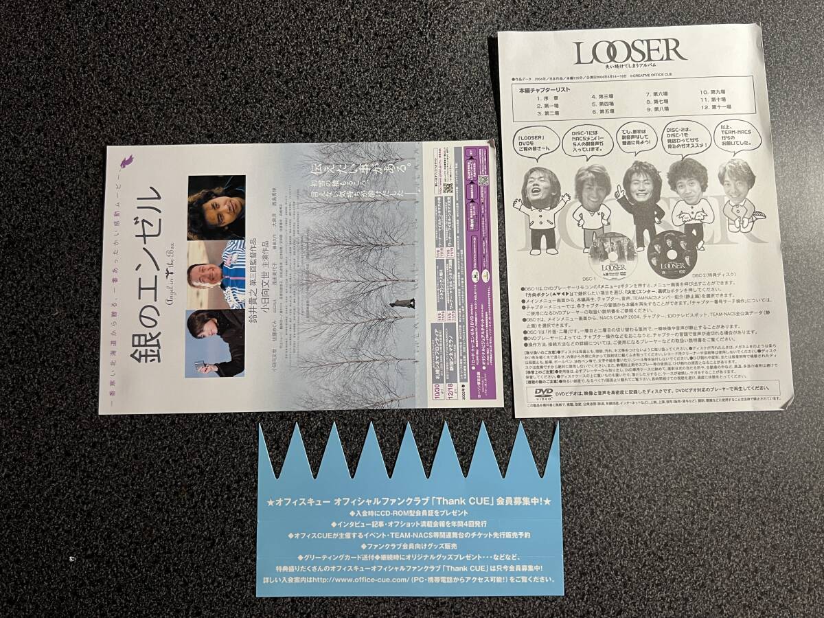 TEAM NACS 第10回公演『LOOSER〜失い続けてしまうアルバム』DVD_封入物などです。
