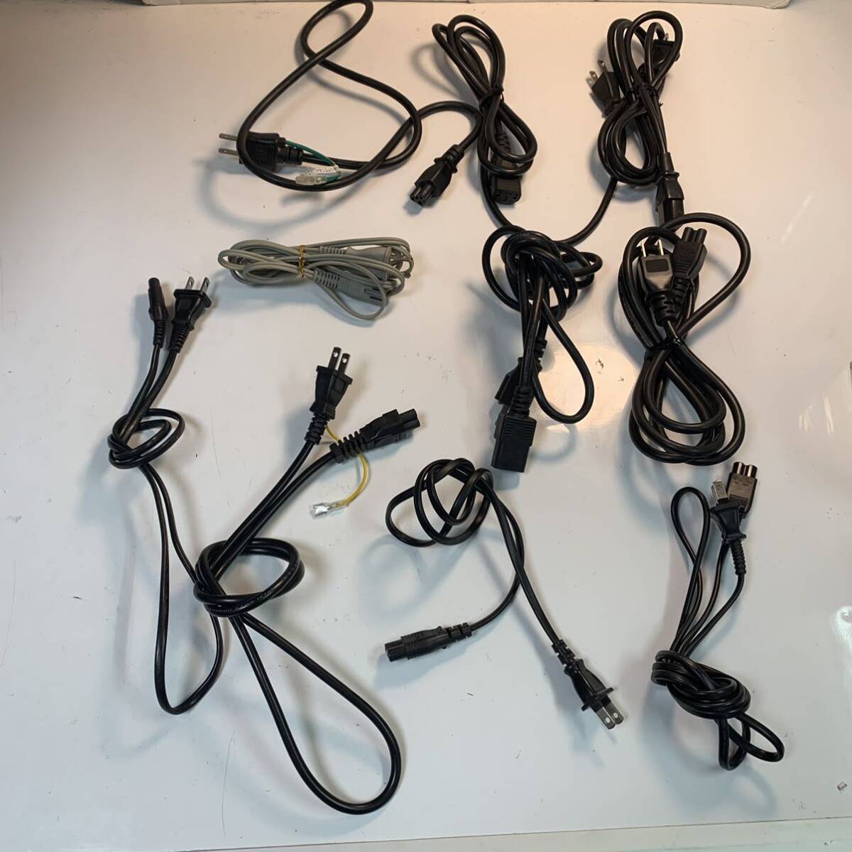 ジャンク品 メガネ端子ケーブル まとめ売りセット 電源ケーブル 電源コードの画像4