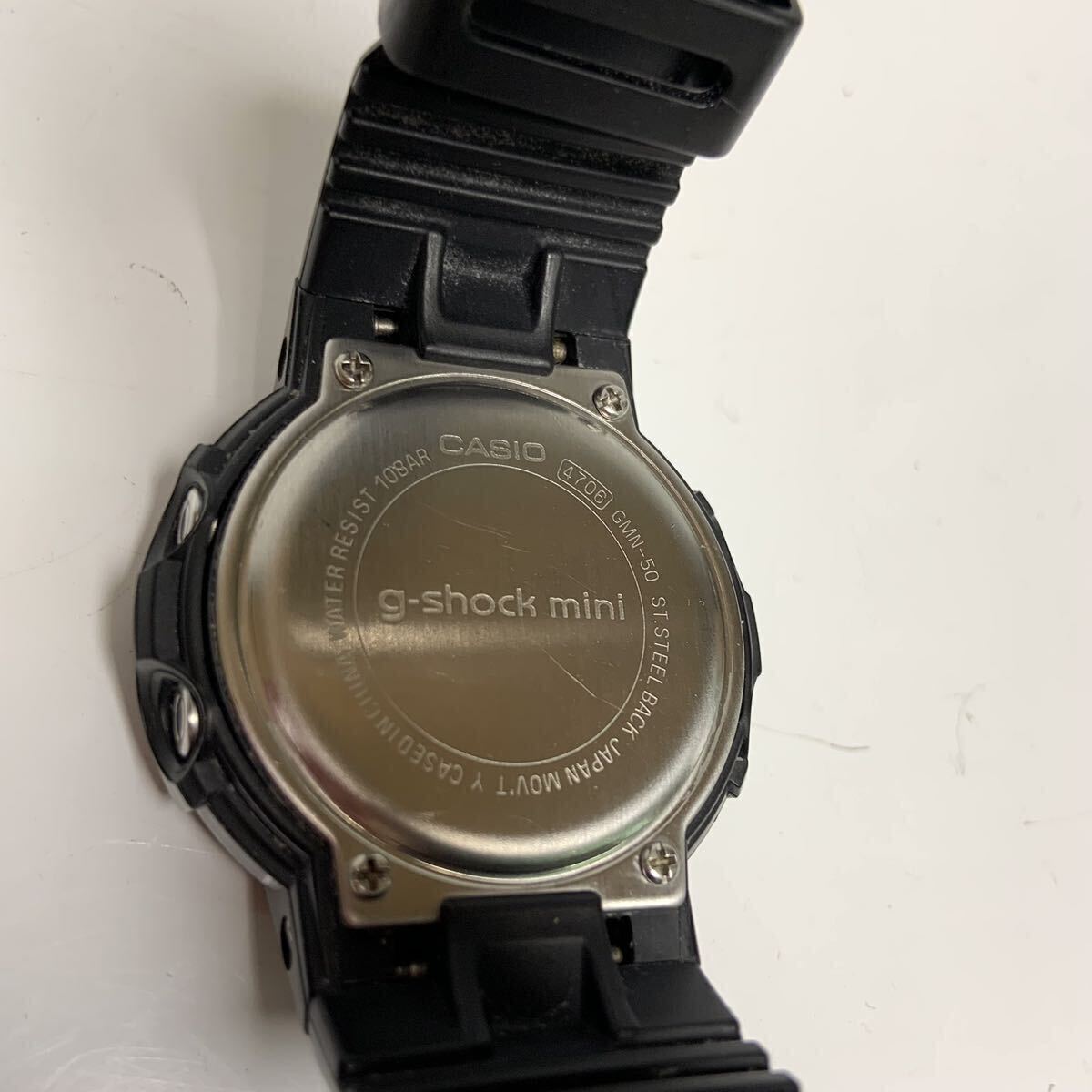 動作不良品 CASIO カシオ G-SHOCK Gショック mini ミニ 腕時計 レディース GMN-50 4706 ピンク ストップウォッチ 10気圧防水の画像6