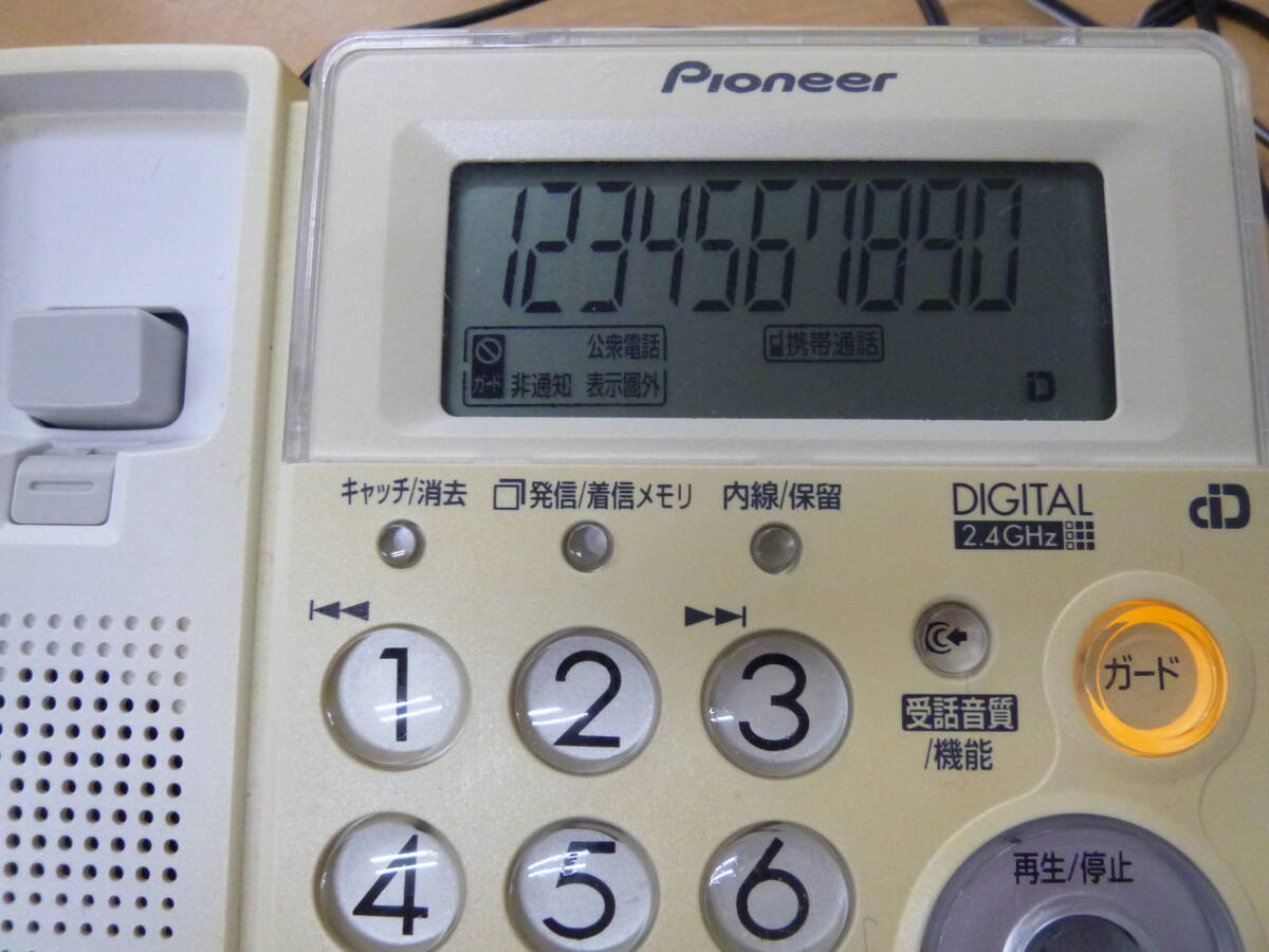 中古(ジャンク品) pioneer/パイオニア 電話機 TF-JD1300 親機/子機 [E-77]◆送料無料(北海道・沖縄・離島は除く)◆_画像6