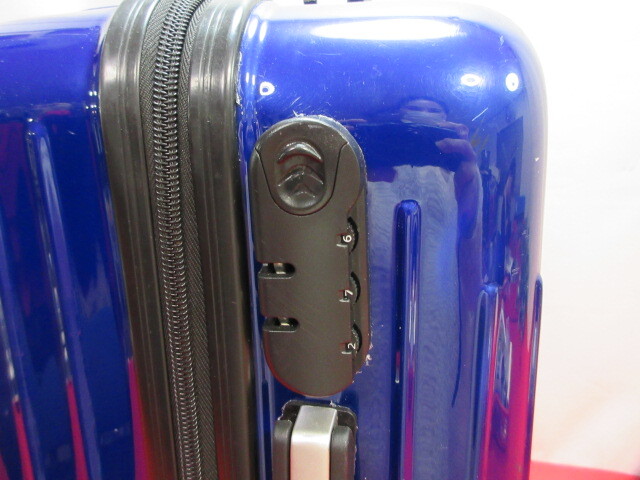 【OH7796/14】キャリーケース スーツケース メタリックブルー 3辺109.5ｃｍ 22×33.5ｃｍの画像4