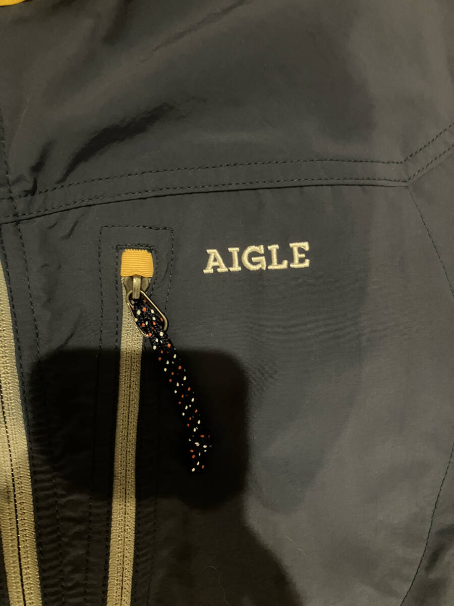 AIGLE ナイロンベスト Ｌ寸 ネイビーの画像4