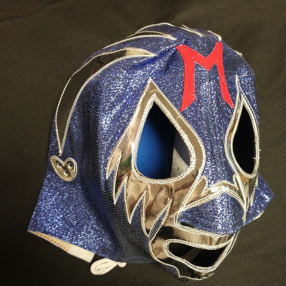 ミル・マスカラス 青ラメ 試合用マスク メキシカンマスク 昭和レトロ 世界最強タッグリーグ戦モデルの画像2