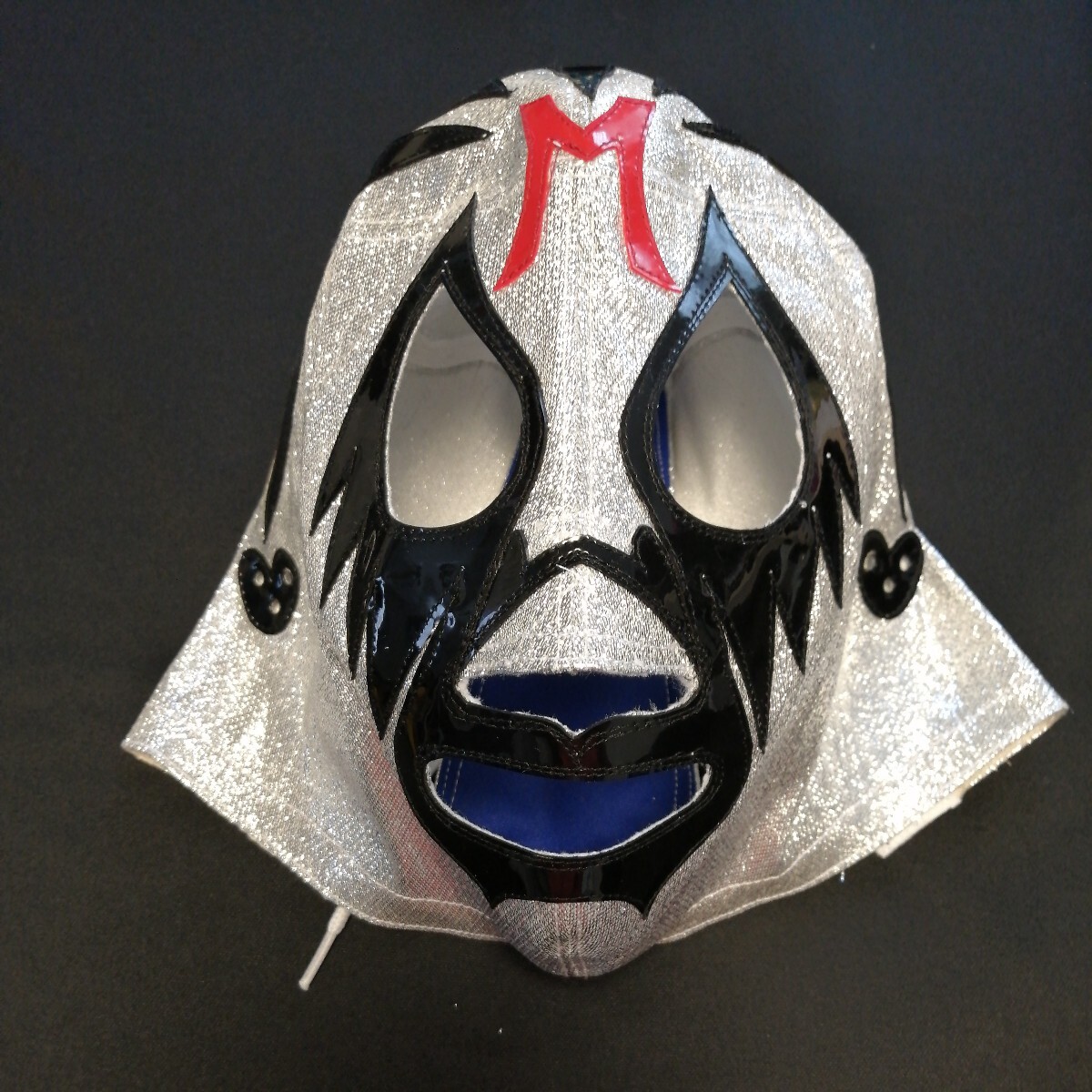 ミル・マスカラス 銀ラメ 試合用マスク メキシカンマスク 昭和レトロ ウンベルトモデルの画像1